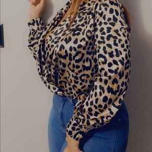 Women's Silky Leopard Body Suit
